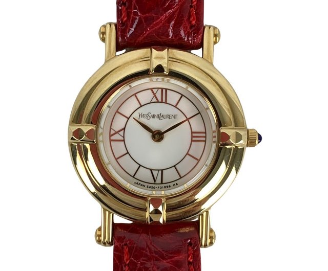 イヴ サンローラン 腕時計 5420-F46649Y レディース 革ベルト - 01480