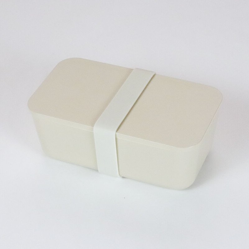 日本TAKENAKA 日本製SUKITTO系列可微波分隔保鮮盒750ml-米白 - 便當盒/飯盒 - 其他材質 白色