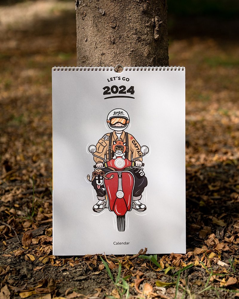 2024 摩托車旅行月曆 - 日曆/月曆/年曆 - 紙 