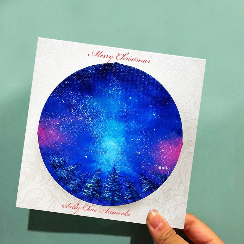 Star Square Christmas Card / Universal Card / Postcard - Cards & Postcards - Paper 