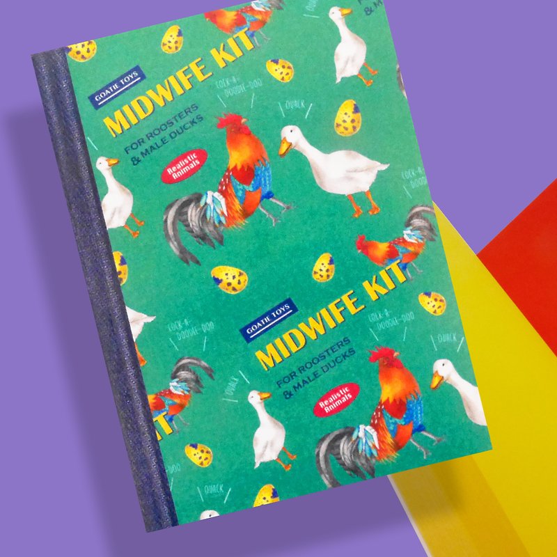 雞雞鴨鴨 - 彩色內頁小筆記 - 筆記簿/手帳 - 紙 綠色