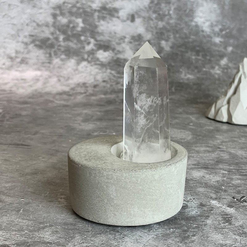 水晶柱- 白水晶  辦公室療癒微景觀 裝置擺飾 一物一圖 - 裝飾/擺設  - 寶石 白色