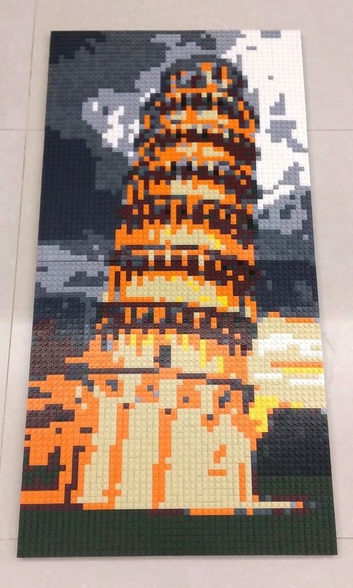 brickaproject 訂製DIY積木畫馬賽克boxset (尺寸: Medium 80cm x 40cm)