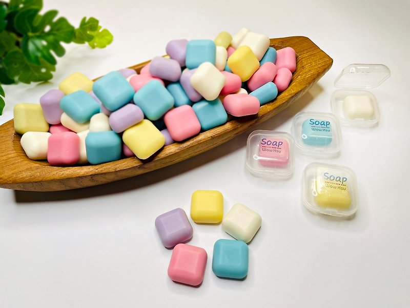 [24h shipping] Happy Colorful Doudou Soap | Portable Set of Cold Process Soap Wedding Souvenirs and Event Gifts - Soap - Other Materials 