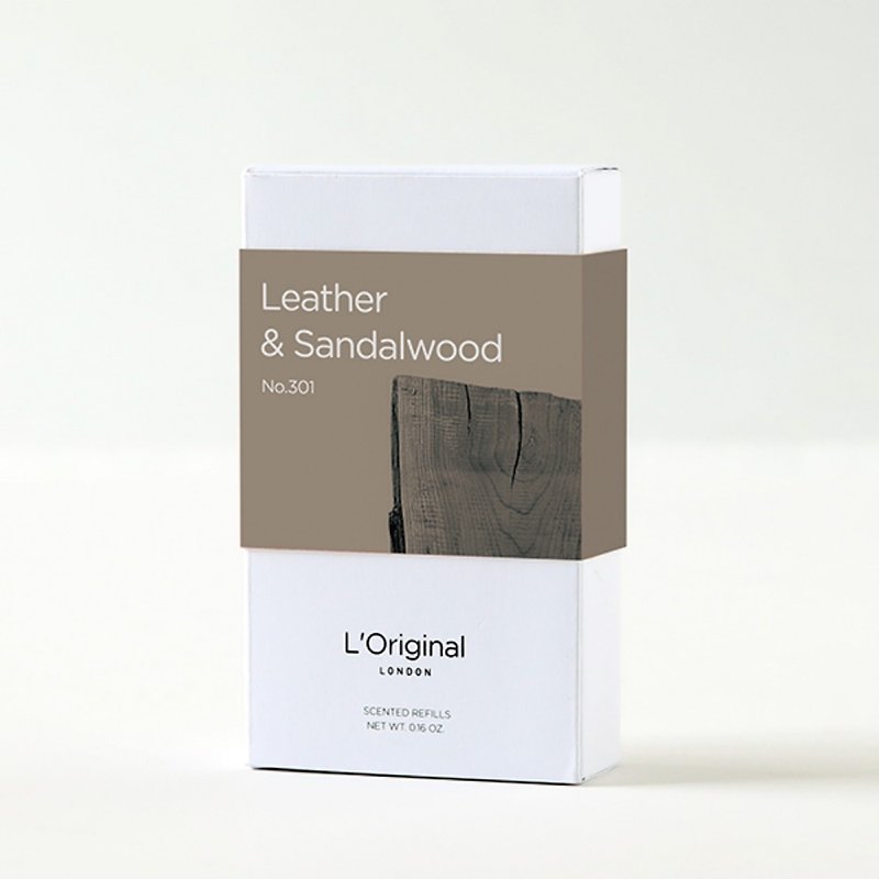 British L'Original Premium Car Fragrance Refill- Leather & Sandalwood - Fragrances - Essential Oils 