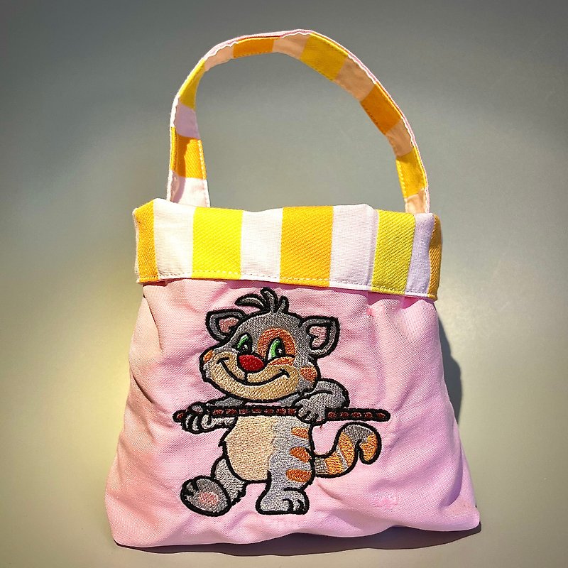 Crispy Cat - Small Outing Bag - Handbags & Totes - Cotton & Hemp Multicolor