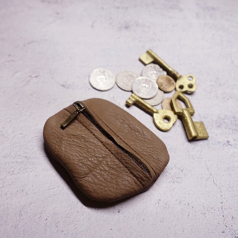 Sienna leather pebble small coin purse
