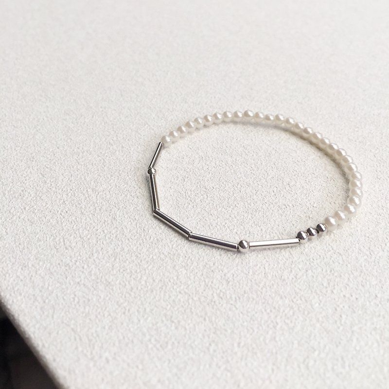 winter / customizable morse code bracelet - Bracelets - Sterling Silver Silver