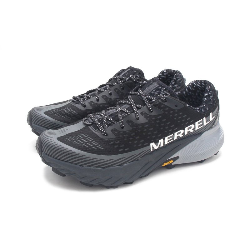 MERRELL AGILITY PEAK 5 軽量アウトドア クロスカントリー ジョギング スニーカー 男性用 -ブラック - メンズ スニーカー - その他の素材 