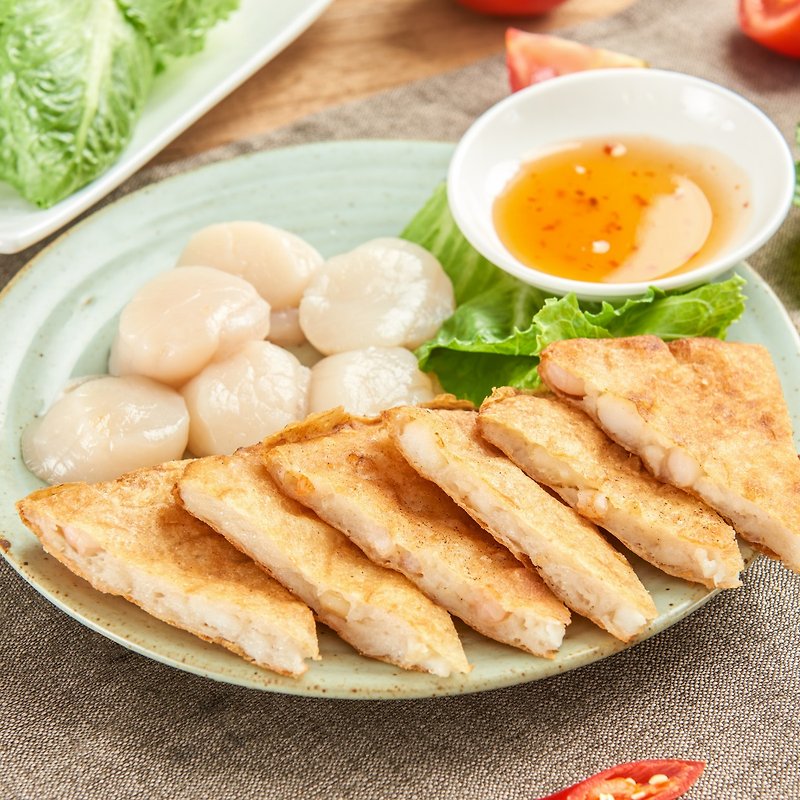 【Healthy Sugar Reduction】Thousands of Moon Shrimp Cakes - Silky Scallops (Free Thai Sweet and Sour Sauce) - อาหารคาวทานเล่น - อาหารสด สีทอง