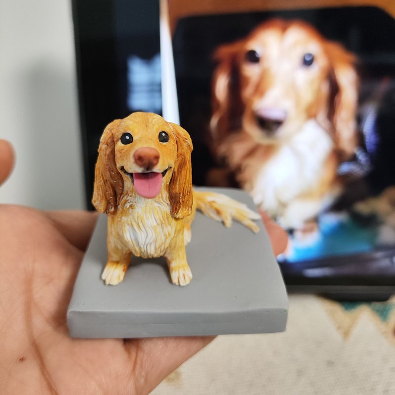 Customized dogs, pets, plush toys, furry children, portrait paintings, similar - Stuffed Dolls & Figurines - Clay Multicolor