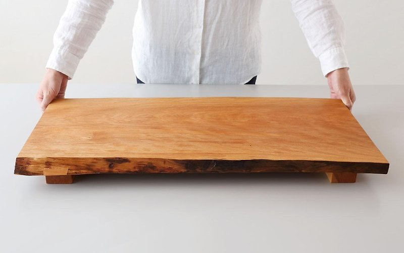 【Custom made】 Solid shurizakura long board - จานและถาด - ไม้ สีนำ้ตาล