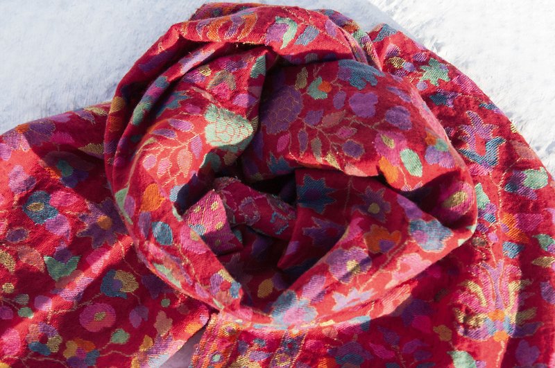 Cashmere Blanket Cashmere Cashmere/Cashmere Scarf/Pure Wool Scarf Shawl/Ring Cashmere Shawl Christmas Gift Exchange Gift Mother's Day Father's Day-Rainbow Flower - Knit Scarves & Wraps - Wool Multicolor