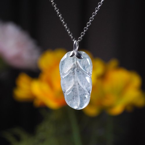 瓔珞珠寶盒 E.L.Jewelry Box 玻璃種翡翠葉子項鍊 18K金墜頭 | 天然緬甸玉翡翠A貨 | 送禮