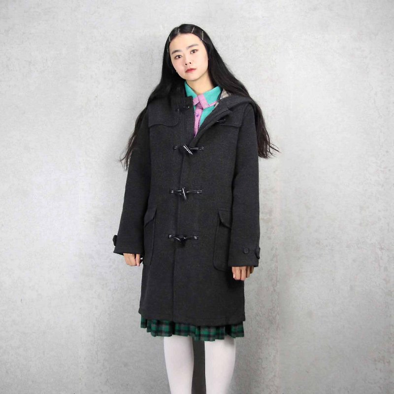 Tsubasa.Y Antique House A05 double-faced velvet crocheted coat, Duff coat coat long version - Women's Casual & Functional Jackets - Wool 