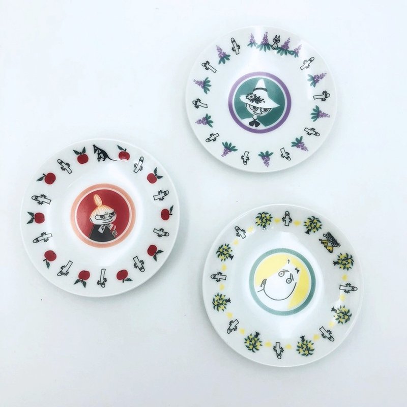 【MOOMIN】9cm陶瓷小碟盤 餐盤 醬料盤 陶瓷盤 點心盤 - 碟子/醬料碟/醬油碟 - 陶 