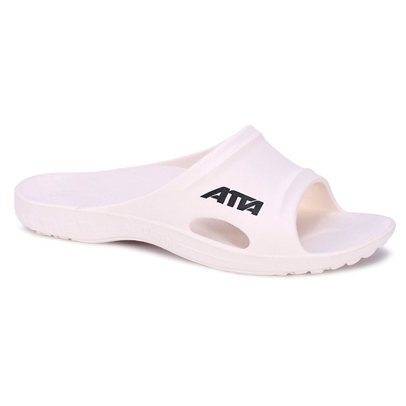 [ATTA] Simple casual slippers with even pressure on the soles of the feet and arches - white - Slippers - Plastic 