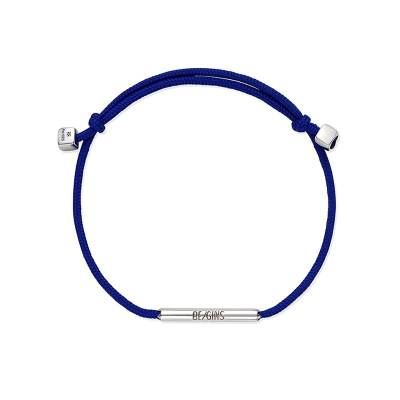 LA LIGNE SINGLE STRING BRACELET BLUE - สร้อยข้อมือ - เงินแท้ สีน้ำเงิน