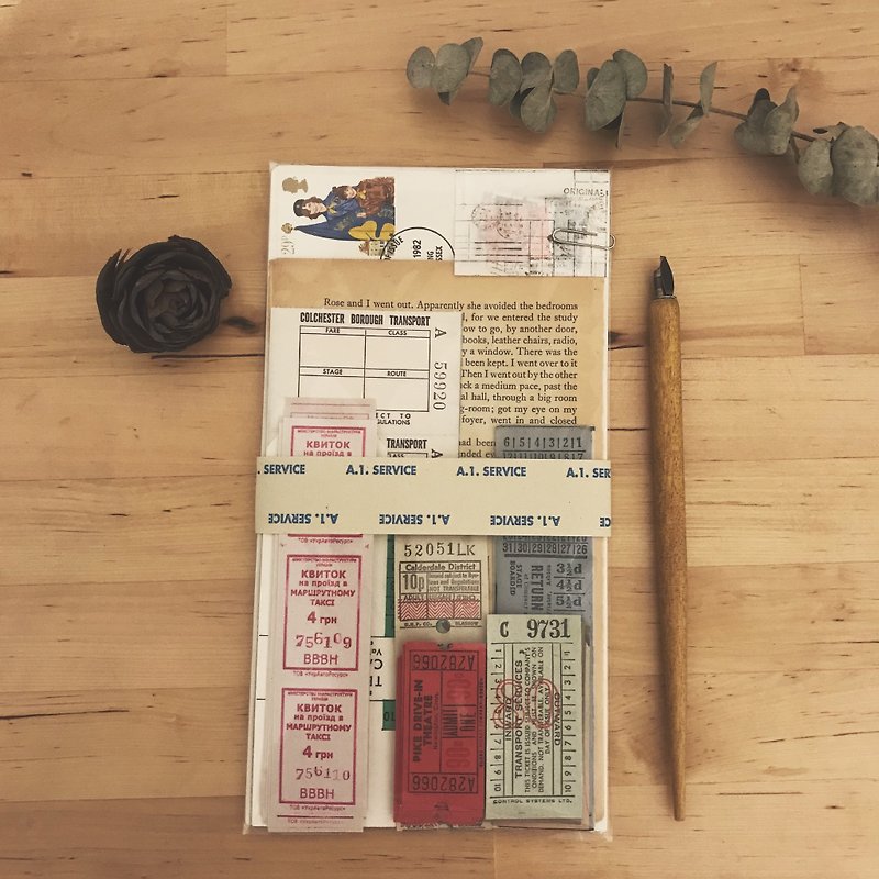 New ticket roll collage material package - สมุดบันทึก/สมุดปฏิทิน - กระดาษ 