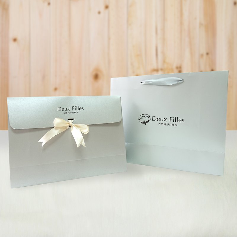 【Deux Filles禮盒包裝】不含內容衣物 - 彌月禮盒 - 紙 銀色