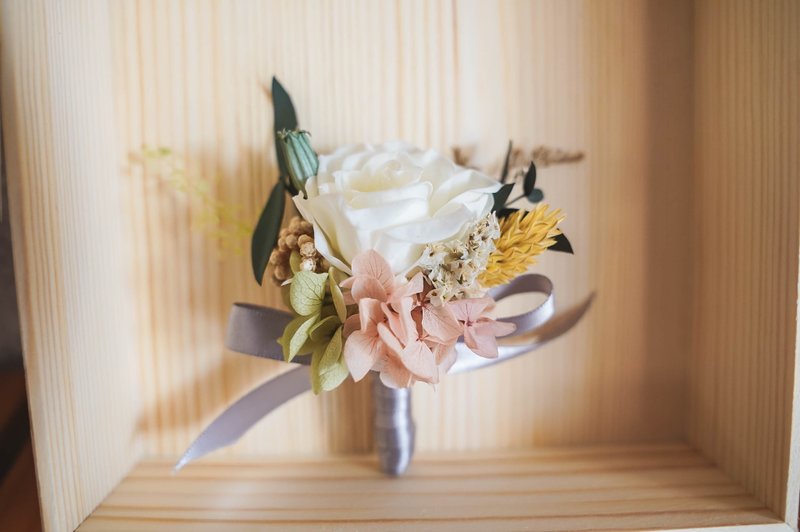 【竒花】主婚人胸花/婚禮胸花/新郎胸花/伴郎胸花/招待胸花 - 乾燥花/永生花 - 植物．花 