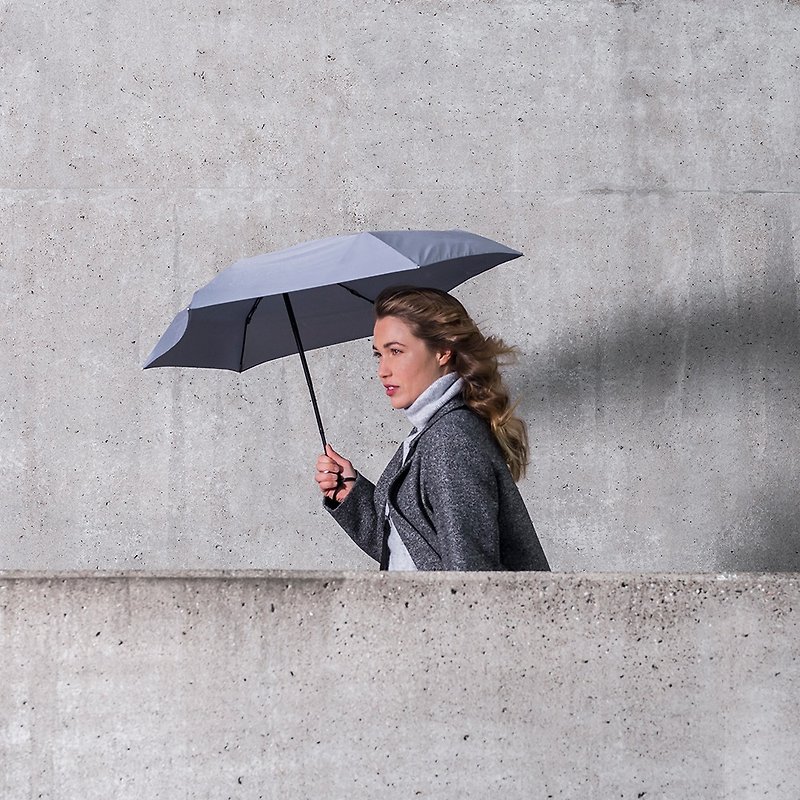 荷蘭 Senz 盛世  摺疊防風傘 - 耀銀灰 - 雨傘/雨衣 - 防水材質 