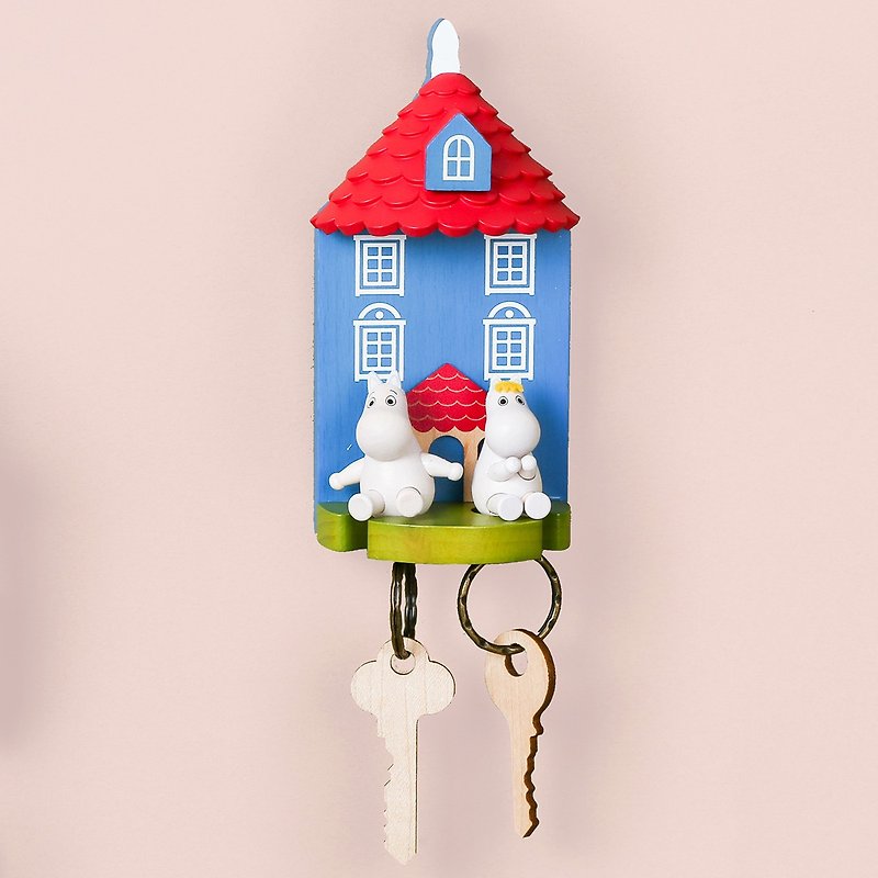【嚕嚕米小屋】Moomin鑰匙掛勾磁鐵夾 附嚕嚕米、可兒鑰匙圈/吊飾 - 居家收納/收納盒/收納用品 - 木頭 多色