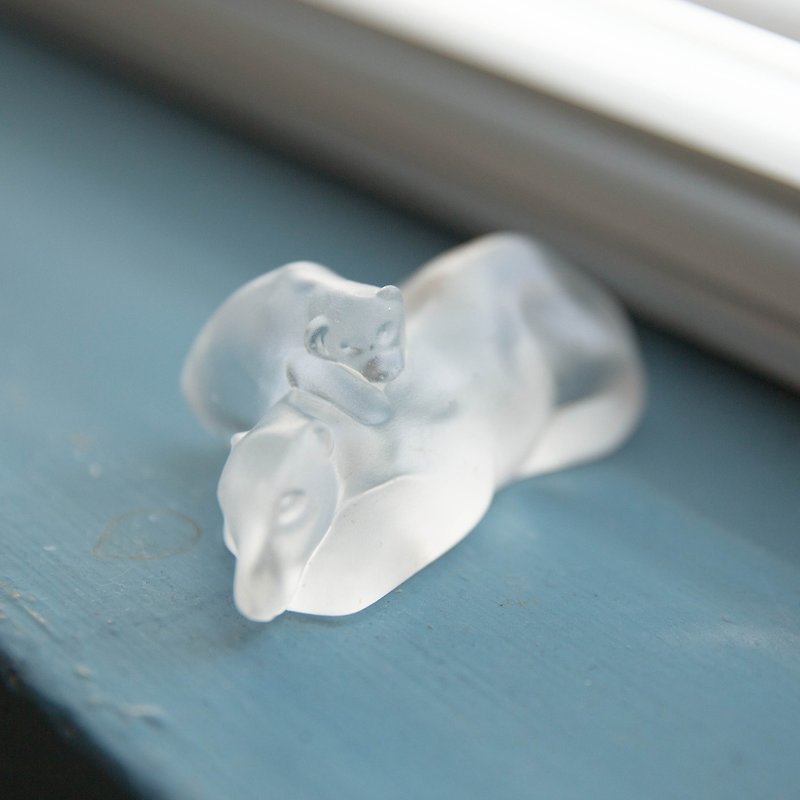 栖仙SECLUSION OF SAGE / Crystal Glass Polar Bear - ของวางตกแต่ง - แก้ว สีใส