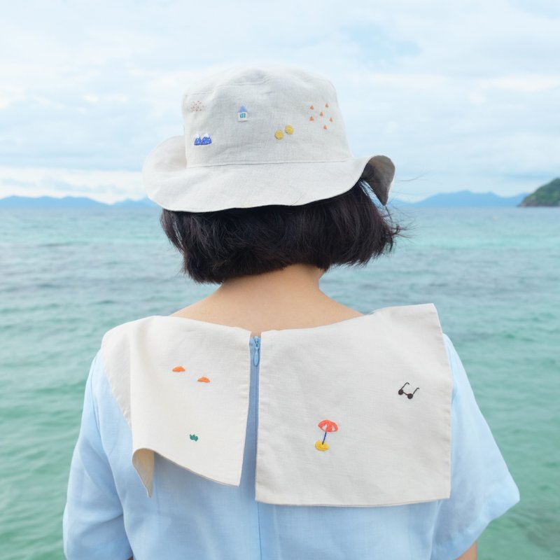 BEACH PLEASE - PLAYSUIT - 洋裝/連身裙 - 棉．麻 藍色