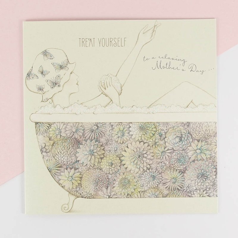 Sketch a bath to relax] [Mother's Day Card - การ์ด/โปสการ์ด - กระดาษ สีกากี