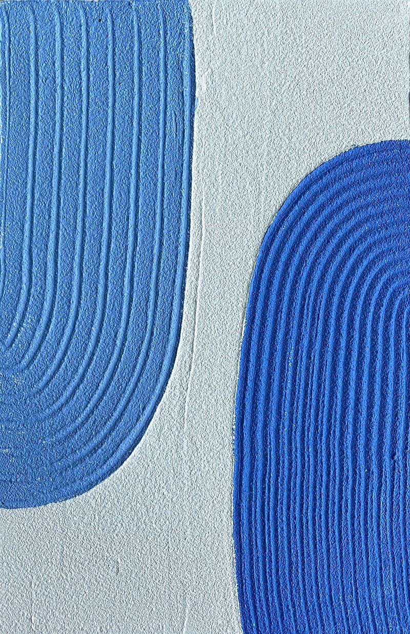 インテリアテクスチャペイントスカイ - ウォールデコ・壁紙 - その他の素材 ブルー