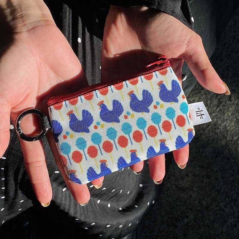 [Jinyuanxing] Egg Ice Buckle Ring Coin Purse l Key Card Headphone Card Holder Commuting Print - กระเป๋าใส่เหรียญ - ไฟเบอร์อื่นๆ หลากหลายสี