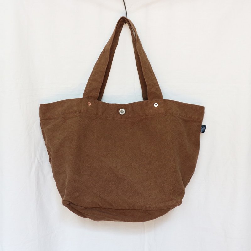 Boat-shaped tote bag L [2024 Fall/Winter limited edition color: Chocolate] (VC-7L) - Handbags & Totes - Cotton & Hemp Green