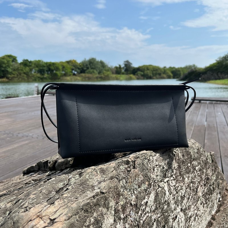 Walk With Me - Baguette bag - Black - Messenger Bags & Sling Bags - Other Man-Made Fibers Black