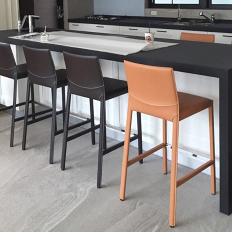 【D3原木家居】Baroc 馬鞍皮吧台椅 高腳椅 中島椅- 座高可選 - 椅子/沙發 - 人造皮革 