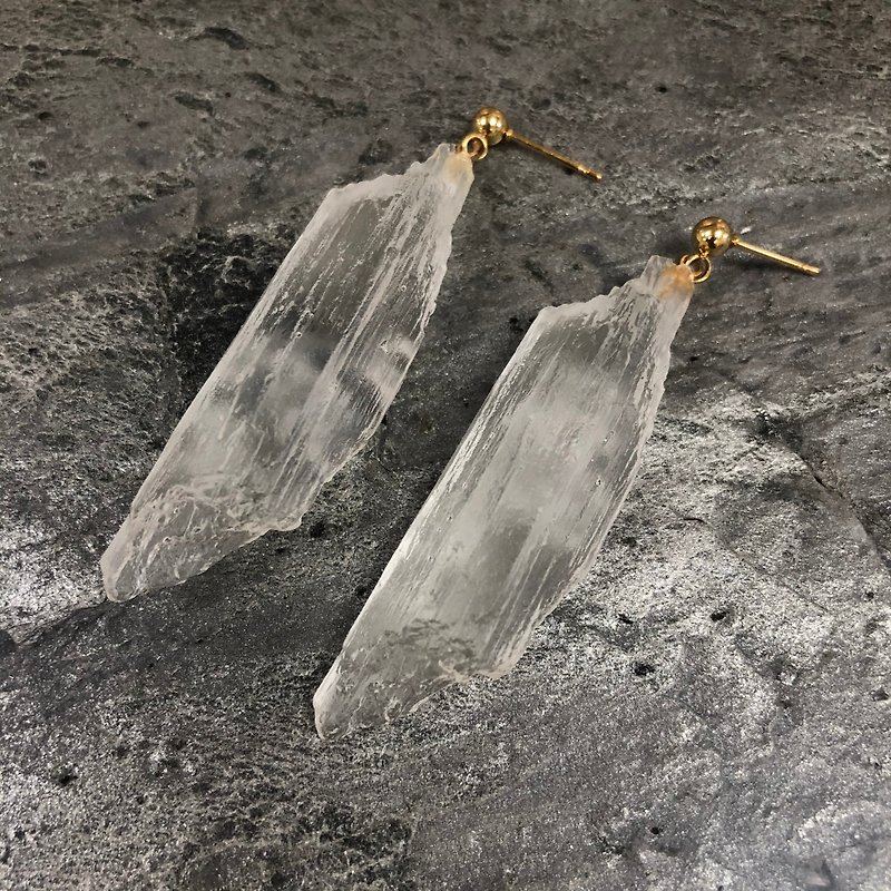 冰柱 耳環 - 耳環/耳夾 - 樹脂 透明