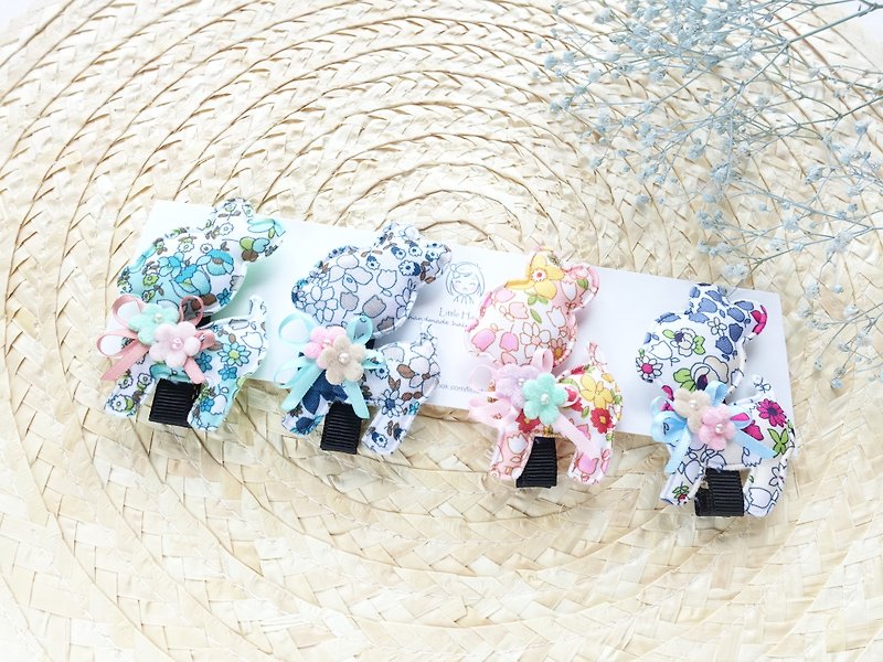 Children's Hair Accessories-Floral Bunny Hairpin - Other - Other Materials 