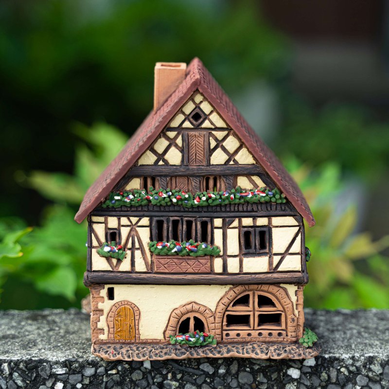 亞爾薩斯凱斯堡小屋 高13cm - 擺飾/家飾品 - 陶 
