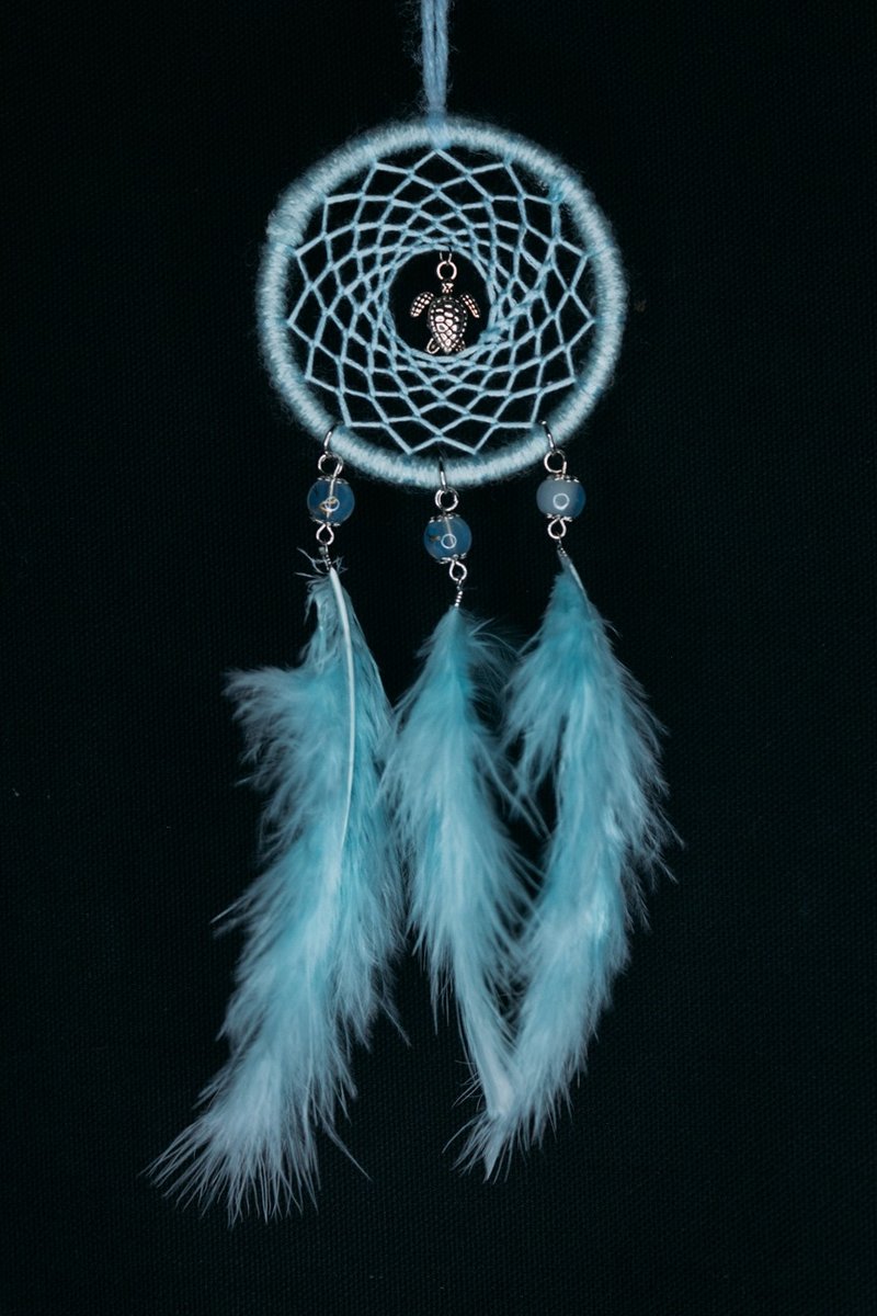 Handmade Dreamcatcher - 【Blue Sea】 - Items for Display - Other Materials Blue