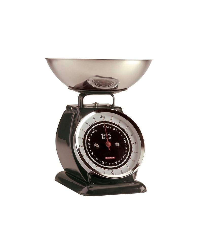 British Rayware industrial style retro Bella arc shape 4 kg kitchen mechanical scale (black) - Other - Other Metals Black