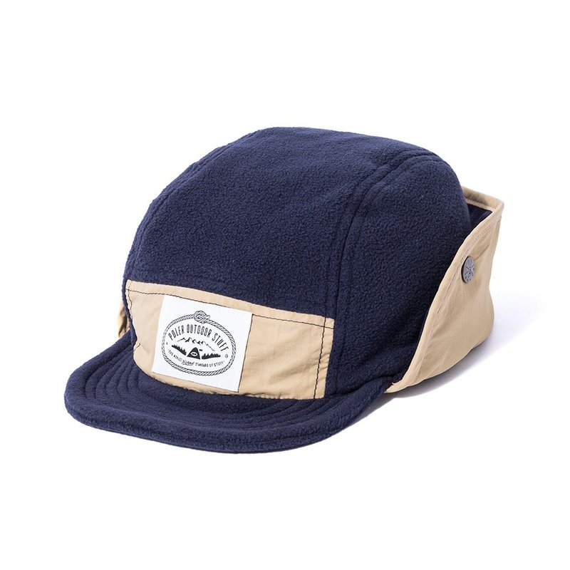 日本限定 POLER LIGHT FLEECE FLAP CAP 輕量刷毛拚色遮耳帽 / 米 - 帽子 - 其他材質 卡其色