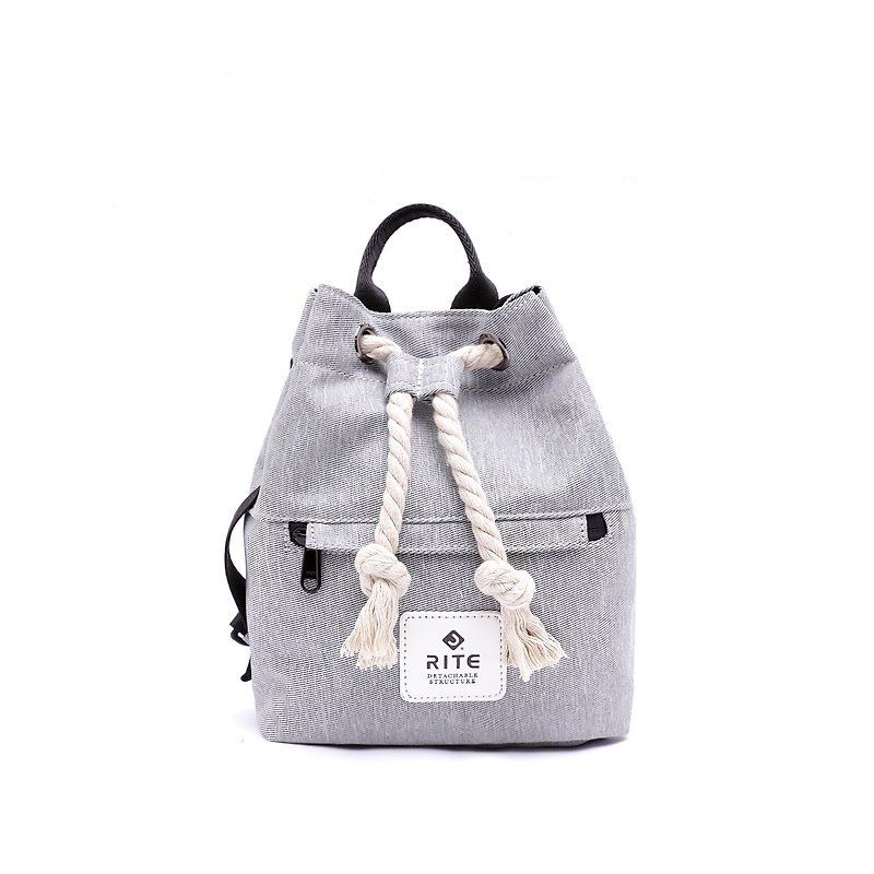 【RITE】Leyou Series-Dual-use Boxing Backpack 2.0-Grey - กระเป๋าแมสเซนเจอร์ - วัสดุกันนำ้ สีเทา