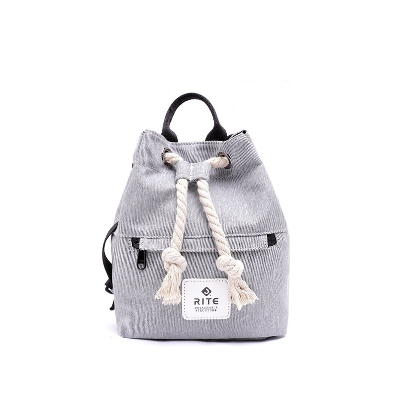 【RITE】Leyou Series-Dual-use Boxing Backpack 2.0-Grey - กระเป๋าแมสเซนเจอร์ - วัสดุกันนำ้ สีเทา