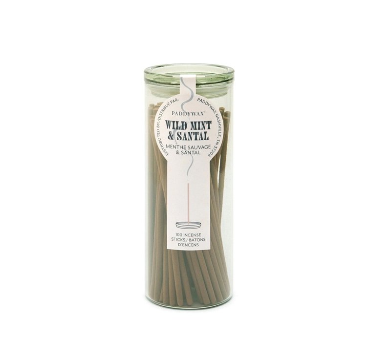 Paddywax Haze Incense Wild Mint + Santal Mint Sandalwood Natural Thread Fragrance Set - Fragrances - Other Materials Green