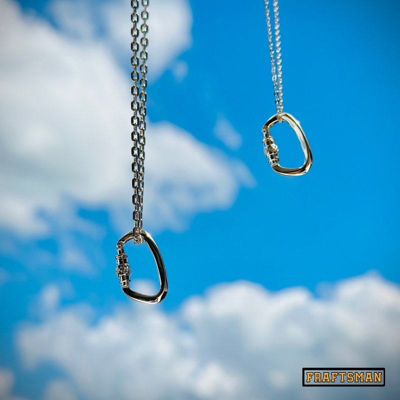 [Outdoor 925 sterling silver mountain series] necklace Silver chain abseiling climbing - Collar Necklaces - Sterling Silver Silver