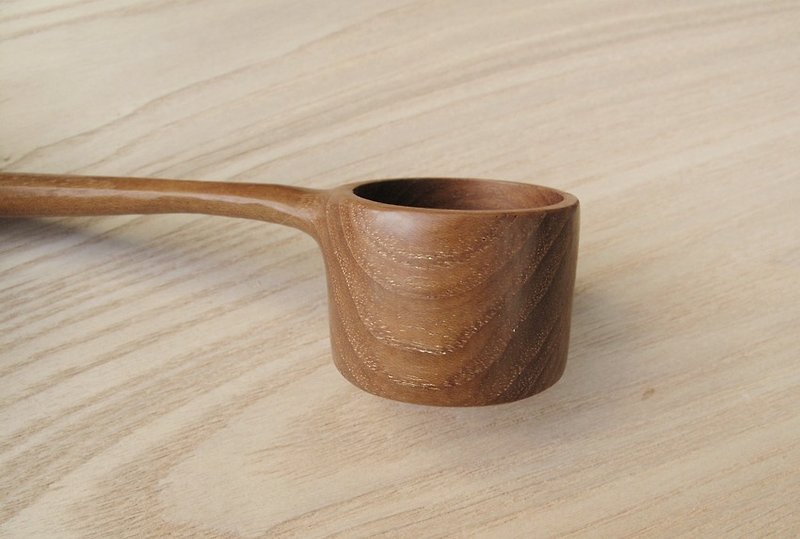 ナチュラル手作りの木製スプーン - チーク段落 - コーヒー/ティースプーン - カトラリー - 木製 ブラウン