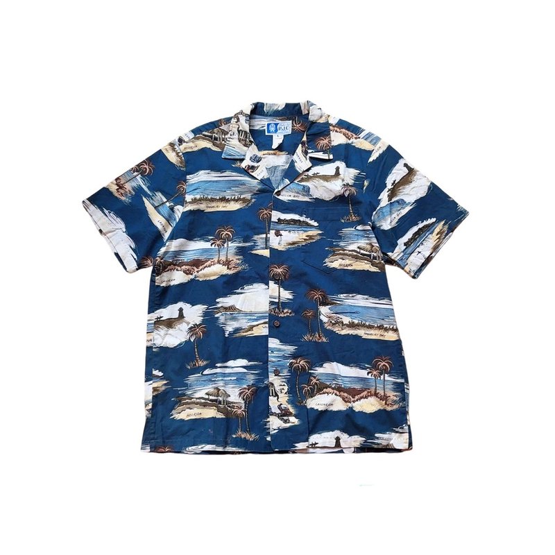 USA vintage RJC cotton Hawaiian shirt - เสื้อเชิ้ตผู้ชาย - ผ้าฝ้าย/ผ้าลินิน หลากหลายสี