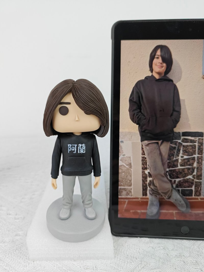 【客製化3D人像公仔】訂製手工Funko Pop男生朋友老公生日禮物 - 公仔/玩偶 - 黏土 多色
