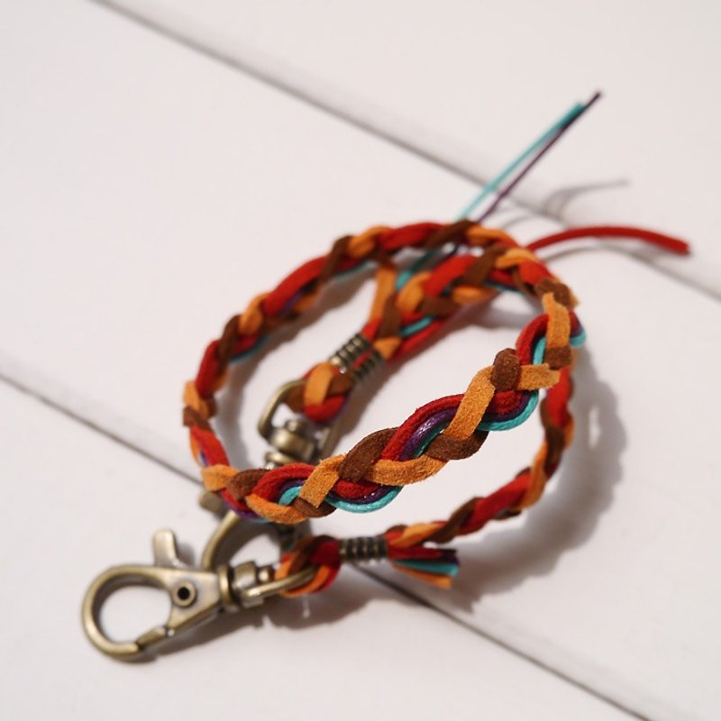 Braided double hook wrist rope 1 width 38 length cm make-to-order production* - Other - Other Materials Multicolor