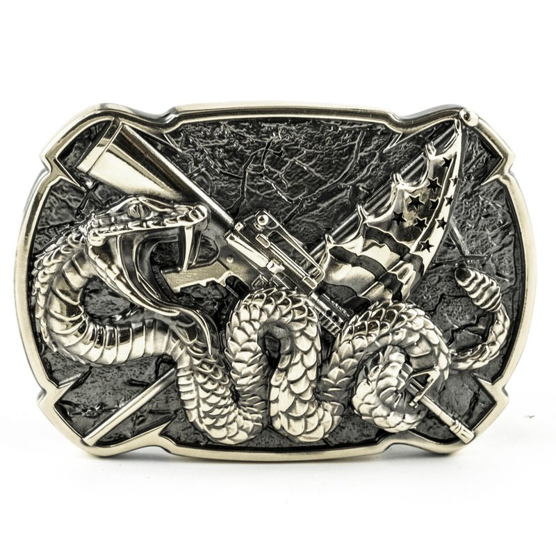 Land of the free, soild nickel silver belt buckle, Cowboy, American belt - 腰帶/皮帶 - 其他材質 銀色